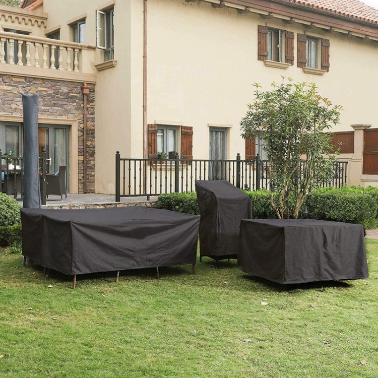 Outdoor Oxford Cloth Furniture Cover Garden Dustproof Waterproof And UV-Proof Table And Chair Protective Cover, Size: 160x160x80cm(Black) - Dust Covers by PMC Jewellery | Online Shopping South Africa | PMC Jewellery