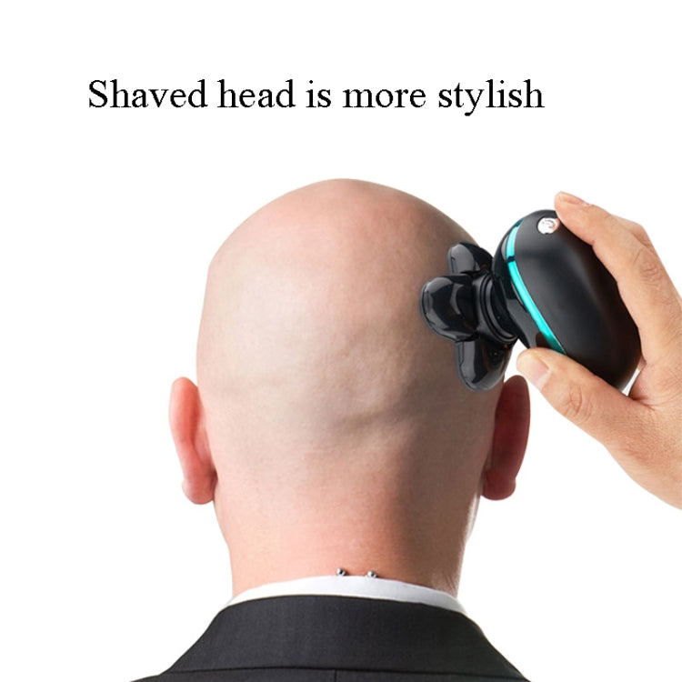 Electric Shaver Rechargeable Razor Intelligent Digital Display Bald Hair Clipper,Style: Nasal Hair Apparatus&Washing Face Brush - Electric Shavers by PMC Jewellery | Online Shopping South Africa | PMC Jewellery