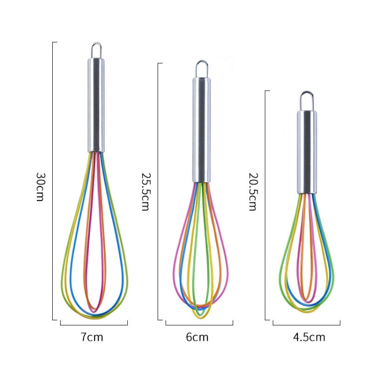 Silicone Egg Beater Home Egg Mixer Kitchen Gadgets Cream Baking Tools, Colour: 10 inch Colorful - Stirrer & Squeezer by PMC TechLife | Online Shopping South Africa | PMC TechLife