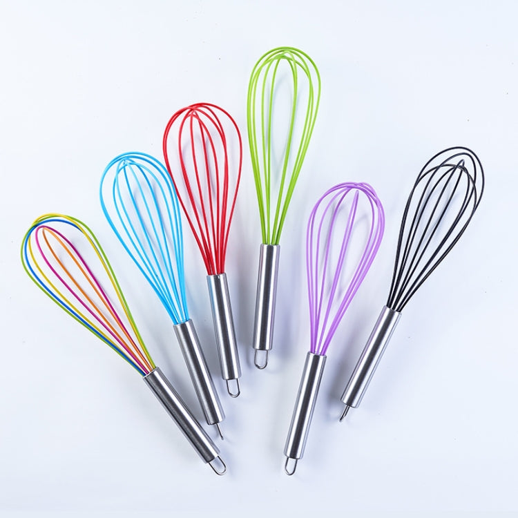 Silicone Egg Beater Home Egg Mixer Kitchen Gadgets Cream Baking Tools, Colour: 12 inch Purple - Stirrer & Squeezer by PMC TechLife | Online Shopping South Africa | PMC TechLife