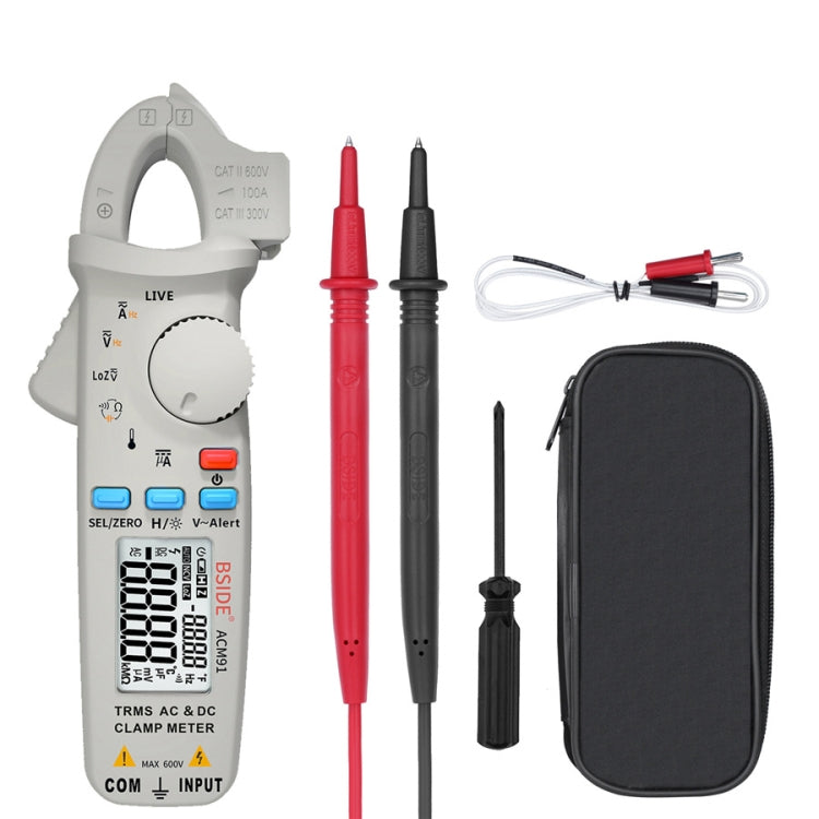 BSIDE ACM91 Digital Clamp Meter AC/DC Current 1mA True RMS Auto Range  Capacitor Tester Multimeter(Grey) - Digital Multimeter by BSIDE | Online Shopping South Africa | PMC Jewellery | Buy Now Pay Later Mobicred