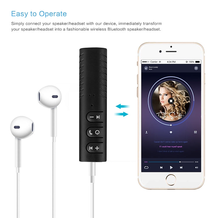 H-139 3.5mm Lavalier Bluetooth Audio Receiver with Metal Adapter(Red) - Audio Receiver Transmitter by PMC TechLife | Online Shopping South Africa | PMC TechLife