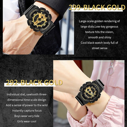 SANDA Outdoor Leisure Waterproof Multifunctional Luminous Electronic Watch(Sand White Black Women) - Silicone Strap Watches by SANDA | Online Shopping South Africa | PMC Jewellery | Buy Now Pay Later Mobicred