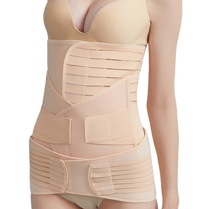 Three-Piece Abdomen Belt Set Elastic Postpartum Abdomen Belt Maternity Corset Belt Waist Belt For Caesarean Section, Size: M(Enhanced Skin Tone) -  by PMC Jewellery | Online Shopping South Africa | PMC Jewellery