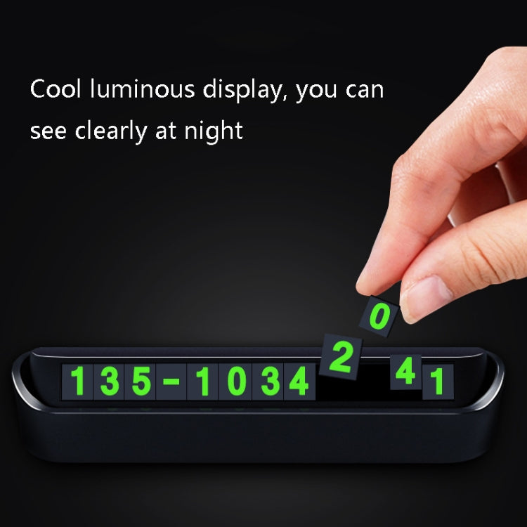 Hidden Parking Number Card Nightlight Number Button Parking Number Card, Style: Neutral (Black) - Parking Card by PMC TechLife | Online Shopping South Africa | PMC TechLife