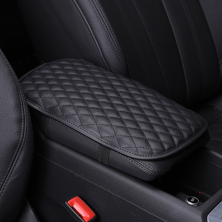 Leather Car Universal Central Armrests Pad Anti-Slip Armrest Box Mat(Black) - Seat Accessories by PMC Jewellery | Online Shopping South Africa | PMC Jewellery