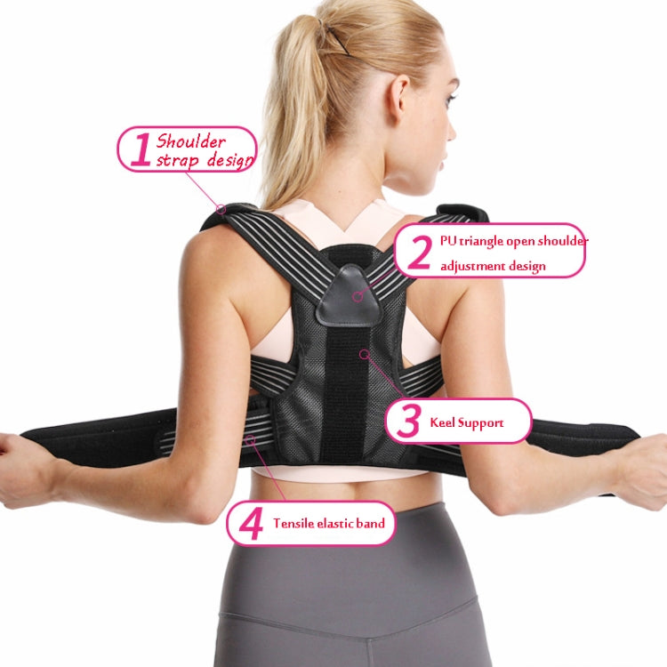 Unisex Dual Compression Back Support Correction Belt Hunchback Corrector, Specification: Free Size(Black) - Corrector by PMC Jewellery | Online Shopping South Africa | PMC Jewellery