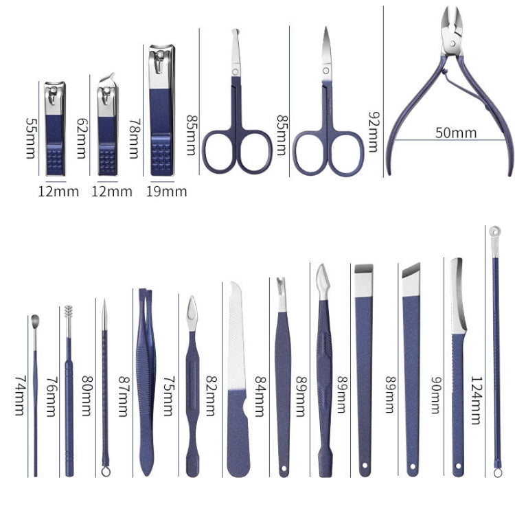 2 Sets 10 In 1 Stainless Steel Nail Clipper Set Nail Art Set Manicure Tools - Nail Clipper by PMC Jewellery | Online Shopping South Africa | PMC Jewellery