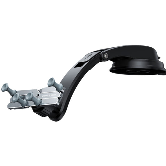 Oatsbasf Car Metal Gravity Mobile Phone Bracket Foldable Adjustment Stable Suction Cup Type Automoller General Bracket(Silver) - Car Holders by Oatsbasf | Online Shopping South Africa | PMC Jewellery