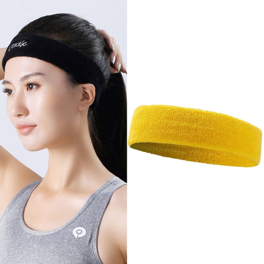 Enochle Sports Sweat-Absorbent Headband Combed Cotton Knitted Sweatband(Yellow) - Sweatband by PMC Jewellery | Online Shopping South Africa | PMC Jewellery