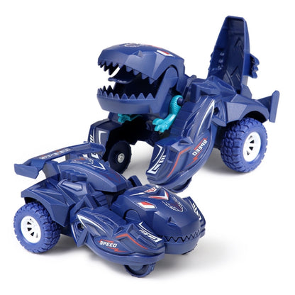 2 PCS Dinosaur Deformation Car Children Inertial Sliding Car Model Toy(Blue) - Model Toys by PMC Jewellery | Online Shopping South Africa | PMC Jewellery