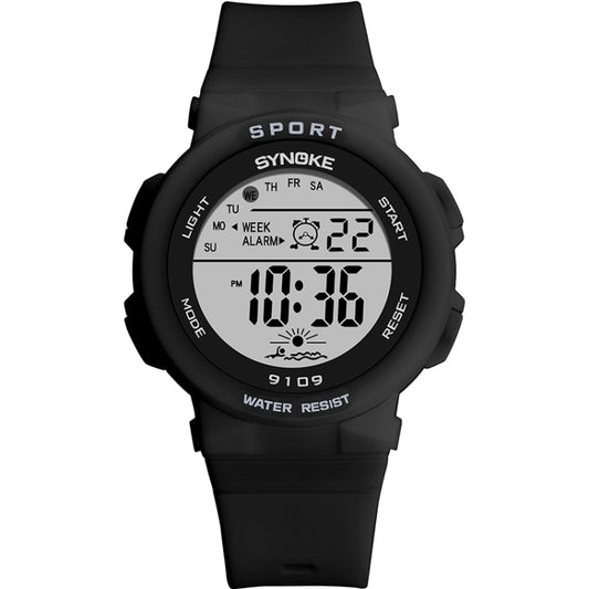 SYNOKE 9109 Student Multifunctional Waterproof Colorful Luminous Electronic Watch(Black) - Silicone Strap Watches by SYNOKE | Online Shopping South Africa | PMC Jewellery | Buy Now Pay Later Mobicred