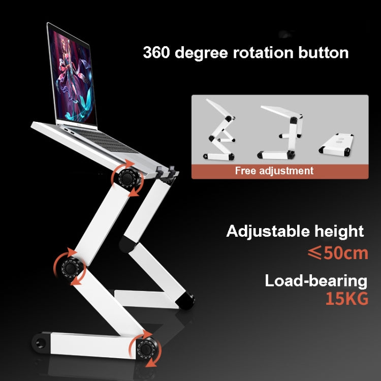 Oatsbasf Folding Computer Desk Laptop Stand Foldable Lifting Heightening Storage Portable Rack,Style: L02 White - free shipping - PMC TechLife - Order now!