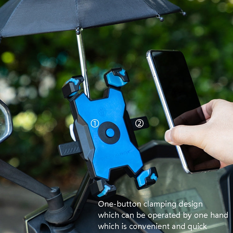 CYCLINGBOX Bicycle Mobile Phone Bracket With Parasol Rider Mobile Phone Frame, Style: Handlebar Installation (Black) - free shipping - PMC TechLife - Order now!