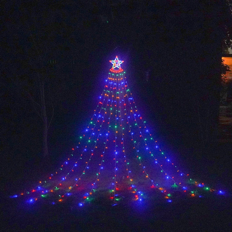 10LM 350 LED Star Waterfall Light Christmas Tree String Lights Outdoor Meteor Light, Plug Spec: US Plug(RGB Light) - Decoration Lamps by PMC TechLife | Online Shopping South Africa | PMC TechLife