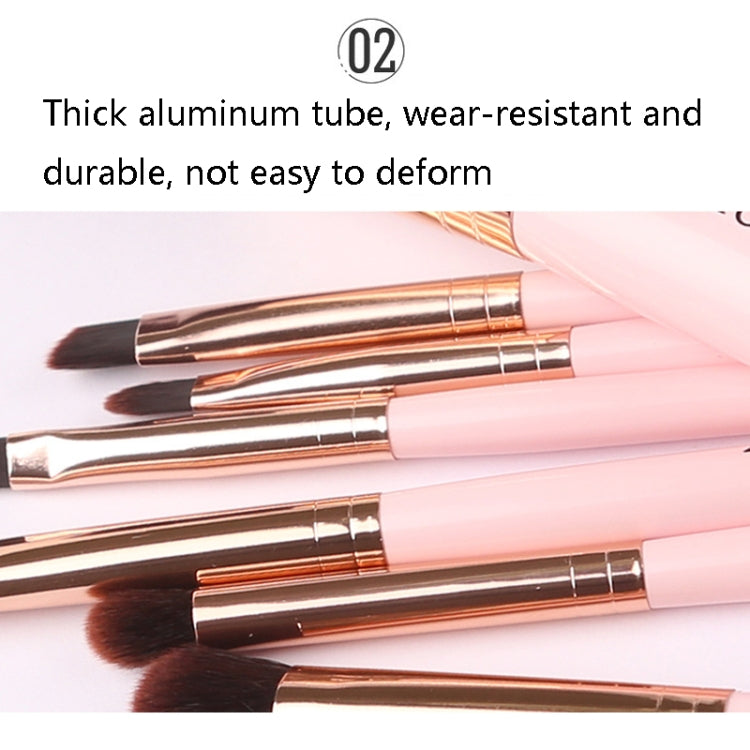 ZOREYA ZS744 7 In 1 Makeup Brush Set Beauty Tools Brush, Exterior color: Black + Bag - Makeup Brushes by PMC Jewellery | Online Shopping South Africa | PMC Jewellery