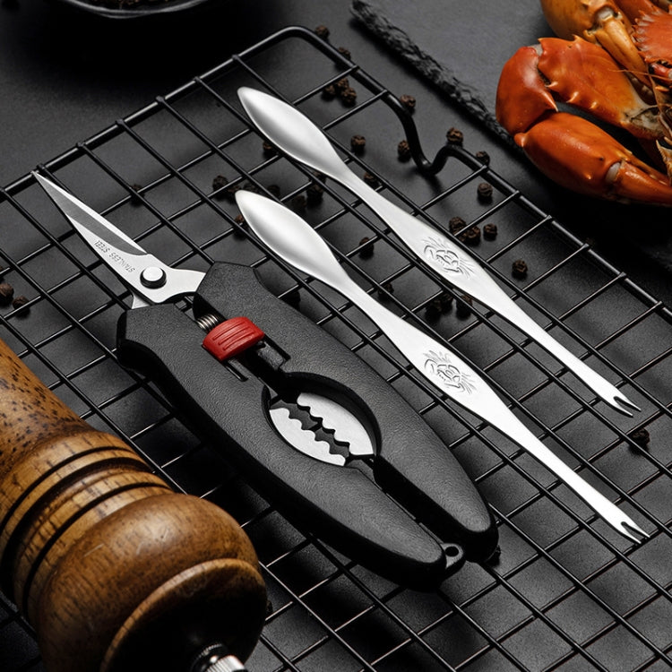 Crab Tool 304 Stainless Steel Crab Fork Crab Scissors Crab Needle,Style: 4 Fork 1 Knife 1 Box - Gadgets by PMC TechLife | Online Shopping South Africa | PMC TechLife
