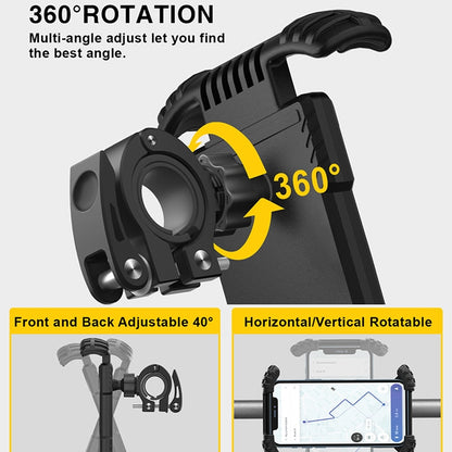 H18 Bicycle Mobile Phone Bracket Motorcycle Single-Handed Operation Mobile Phone Navigation Frame - Holders by PMC Jewellery | Online Shopping South Africa | PMC Jewellery