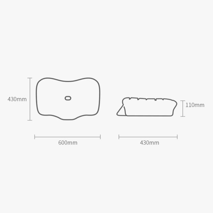 P10 Memory Foam Slow Rebound Pillow Neck Protector Memory Foam Pillow, Dimensions: 60 x 43 x 11cm(White Blue) - free shipping - PMC TechLife - Order now!