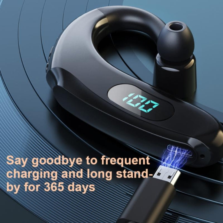 Q20 Bluetooth 5.2 Business Digital Display Sports Earhook Stereo Earphone(Green) - Bluetooth Earphone by PMC TechLife | Online Shopping South Africa | PMC TechLife