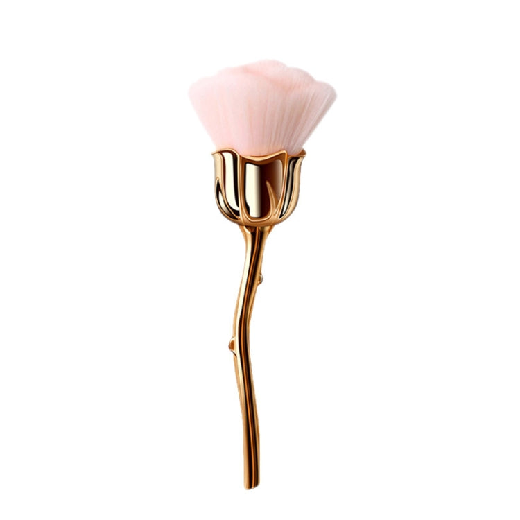 Rose Flower Makeup Brush Loose Powder Brush Beauty Tools(Pink  Hair) - Makeup Brushes by PMC Jewellery | Online Shopping South Africa | PMC Jewellery