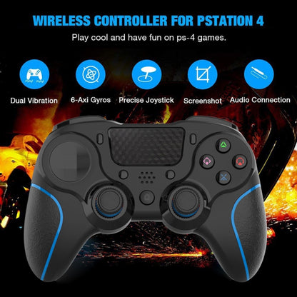 MB-P913 PC Six-Axis Somatosensory Back Key Programming Dual Vibration Bluetooth Gamepad For PS4 Pro(Black White) - Gamepads by PMC Jewellery | Online Shopping South Africa | PMC Jewellery