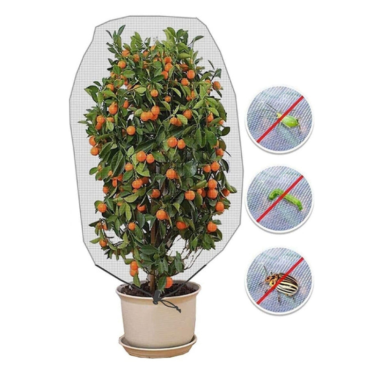 Plant Insect Cover Net With Drawstring Greenhouse Fruit Tree Bird Cover, Size: 1x1.4m(White) - Garden Netting by PMC TechLife | Online Shopping South Africa | PMC TechLife | Buy Now Pay Later Mobicred