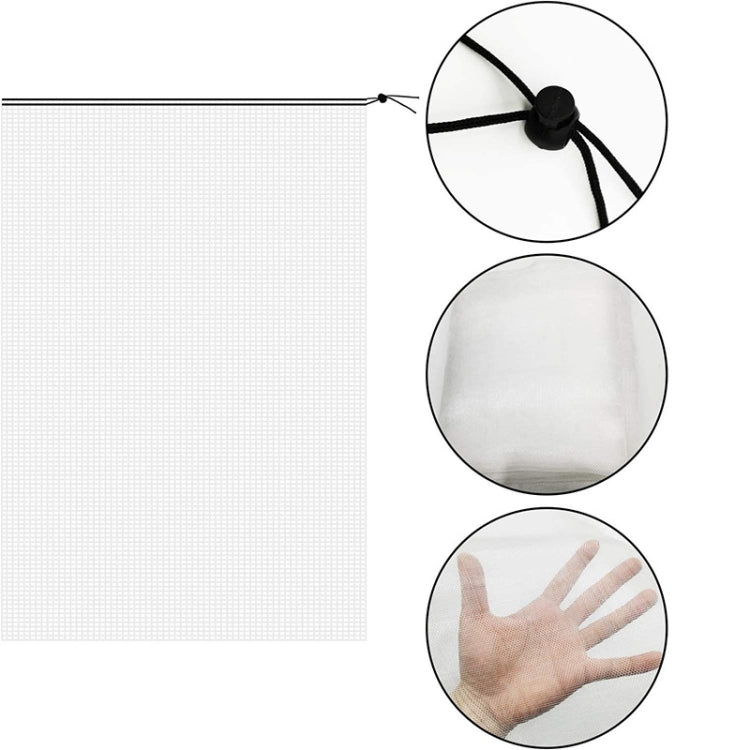 Plant Insect Cover Net With Drawstring Greenhouse Fruit Tree Bird Cover, Size: 1x1.4m(White) - Garden Netting by PMC TechLife | Online Shopping South Africa | PMC TechLife | Buy Now Pay Later Mobicred