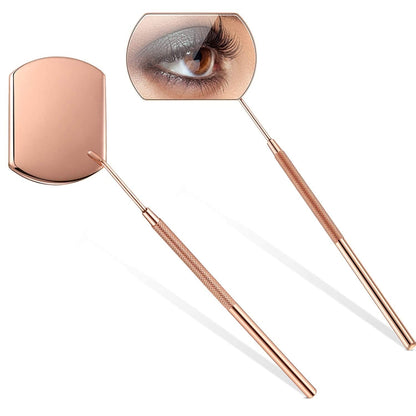 3 PCS Eyelash Extension Handheld Inspection Mirror Rectangular Lens Anti-Warping Root Anti-Fog Mirror Eyelash Mirror, Color Classification: Rose Gold - Mirror by PMC Jewellery | Online Shopping South Africa | PMC Jewellery