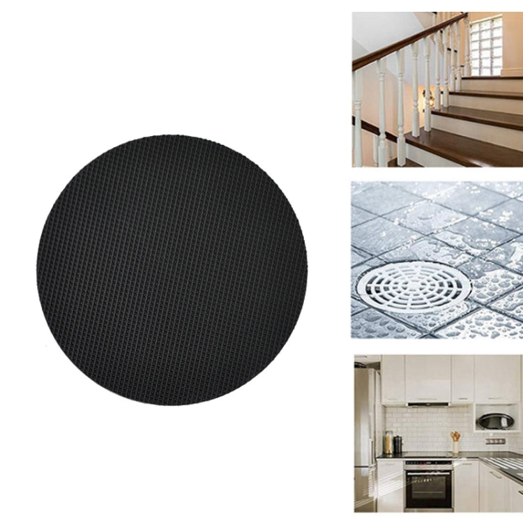 20 PCS / Pack 10cm Bathroom Steps Round PEVA Non-Slip Stickers(Black) - Bath Mats by PMC TechLife | Online Shopping South Africa | PMC TechLife