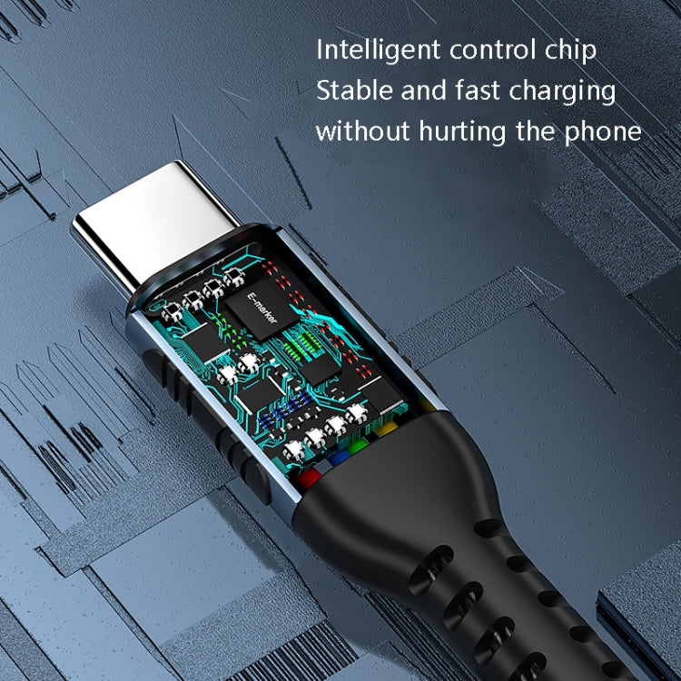 1m 100W PD Fast Charge Type-C Male to Male Data Sync Charging Braided Cable, Length: - USB-C & Type-C Cable by PMC TechLife | Online Shopping South Africa | PMC TechLife