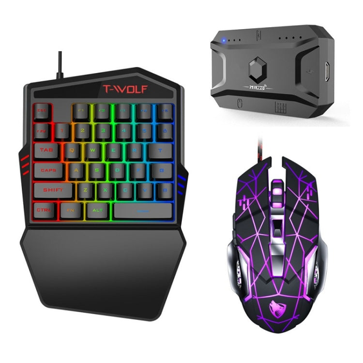 T-WOLF Mobile Gaming One-Handed Keyboard���Specification��� Keyboard + Mouse + Throne - free shipping - PMC TechLife - Order now!