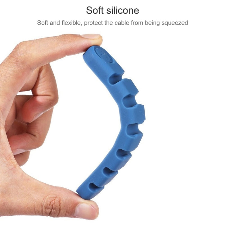 6 Holes Bear Silicone Desktop Data Cable Organizing And Fixing Device(Lilac Purple) - Cable Organizer by PMC TechLife | Online Shopping South Africa | PMC TechLife | Buy Now Pay Later Mobicred