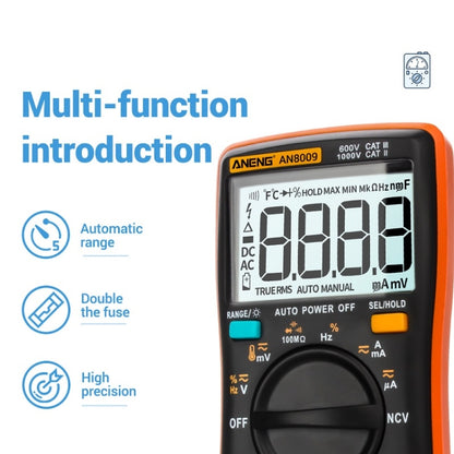 ANENG AN8009 NVC Digital Display Multimeter, Specification: Standard(Red) - Current & Voltage Tester by ANENG | Online Shopping South Africa | PMC Jewellery | Buy Now Pay Later Mobicred