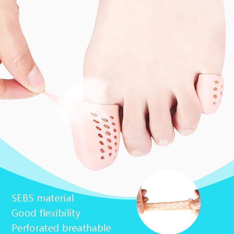 10 Pairs With Hole Toe Set High Heels Anti-Wear Anti-Pain Toe Protective Cover, Size: XS(White) - Corrector by PMC Jewellery | Online Shopping South Africa | PMC Jewellery