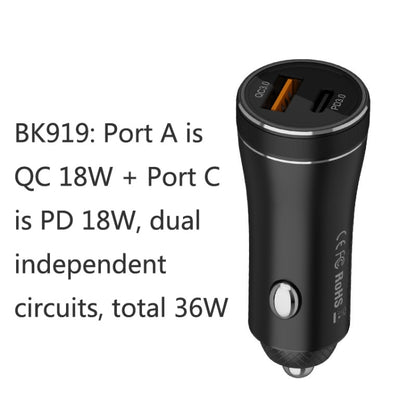 QIAKEY BK919 Dual Ports Fast Charge Car Charger - Car Charger by QIAKEY | Online Shopping South Africa | PMC Jewellery