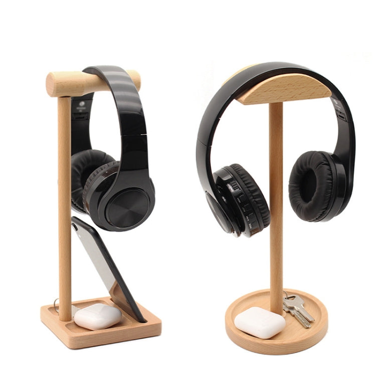 AM-EJZJ001 Desktop Solid Wood Headset Display Stand, Style: D - Anti-lost & Holder by PMC Jewellery | Online Shopping South Africa | PMC Jewellery