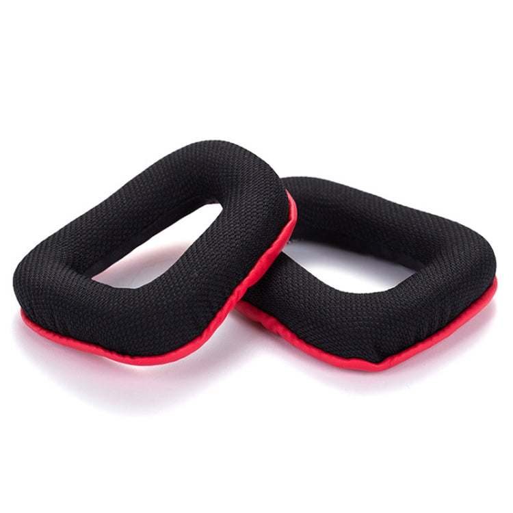 2 PCS Headset Sponge Earmuffs for Logitech G35 / G930 / G430 / F450(Black+Red) - Earmuff & Pad by PMC Jewellery | Online Shopping South Africa | PMC Jewellery