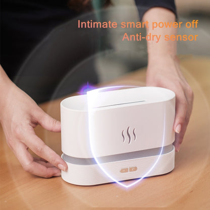 Flame Aroma Diffuser Night Light Humidifier(White) - Air Purifiers & Parts by PMC Jewellery | Online Shopping South Africa | PMC Jewellery