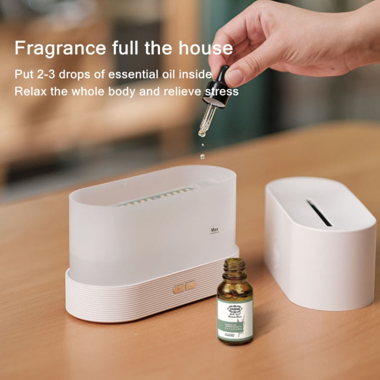 Flame Aroma Diffuser Night Light Humidifier(White) - Air Purifiers & Parts by PMC TechLife | Online Shopping South Africa | PMC TechLife
