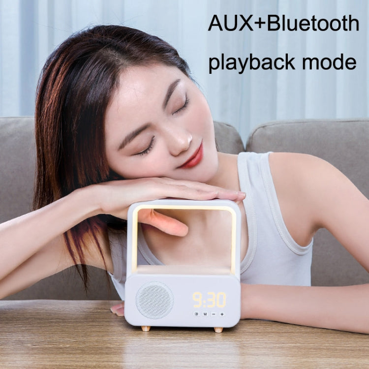 WH-J08 Home Portable Mini Bluetooth Speaker with Night Light Clock Style - Desktop Speaker by PMC TechLife | Online Shopping South Africa | PMC TechLife