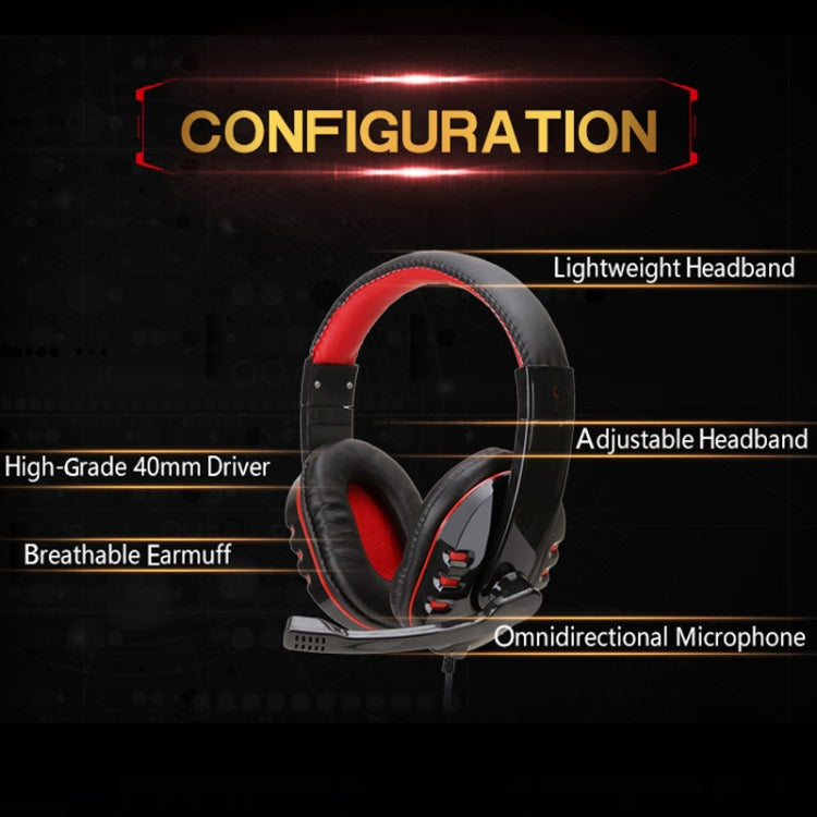 Soyto SY733MV Gaming Computer Headset For PC (Black Red) - Multimedia Headset by Soyto | Online Shopping South Africa | PMC Jewellery | Buy Now Pay Later Mobicred