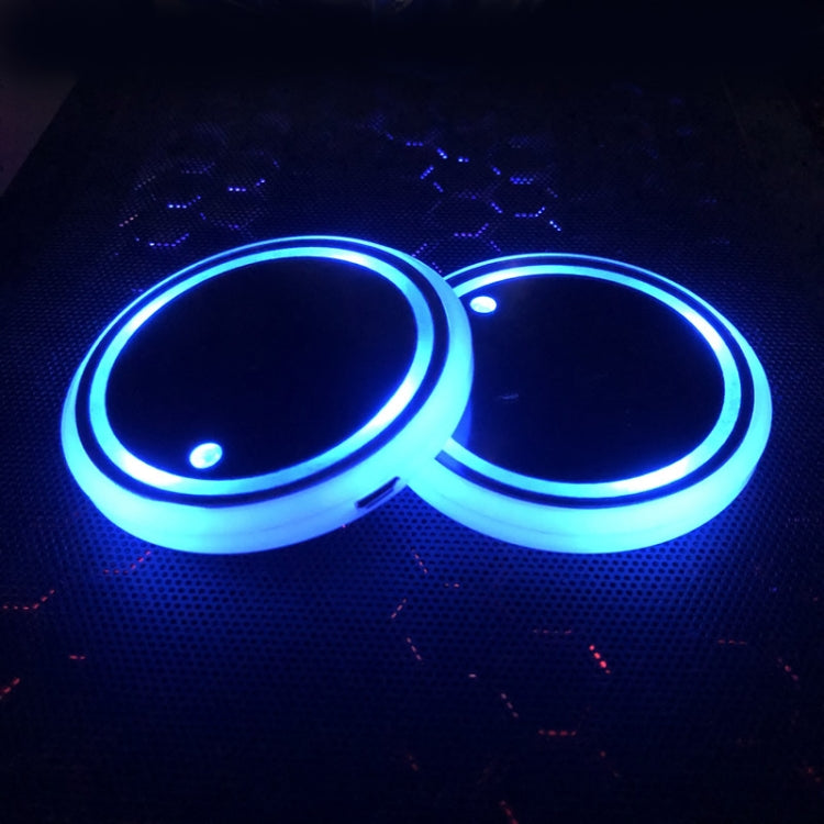 1 Pair 68mm LED Smart Light-Emitting Coaster Light Car Cup Slot Atmosphere Light(Modern Technology) - free shipping - PMC TechLife - Order now!