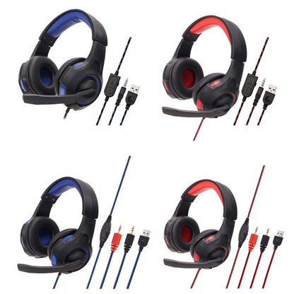 Soyto SY885MV Luminous Gaming Computer Headset For PC (Black Red) - Multimedia Headset by Soyto | Online Shopping South Africa | PMC Jewellery