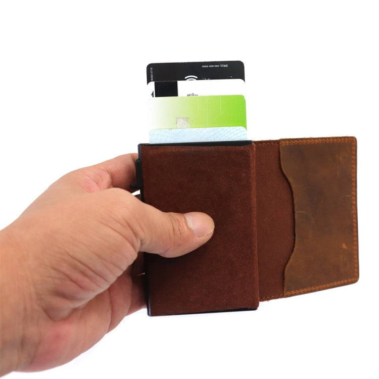 Anti-Theft Positioning Wallet Men Card Holder Mini Wallets For Airtag(Cowhide Black) - Wallet Series by PMC Jewellery | Online Shopping South Africa | PMC Jewellery