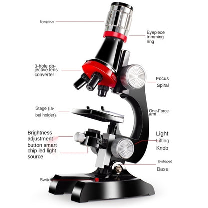 HD 1200 Times Microscope Children Educational Toys(Black) - Digital Microscope by PMC Jewellery | Online Shopping South Africa | PMC Jewellery