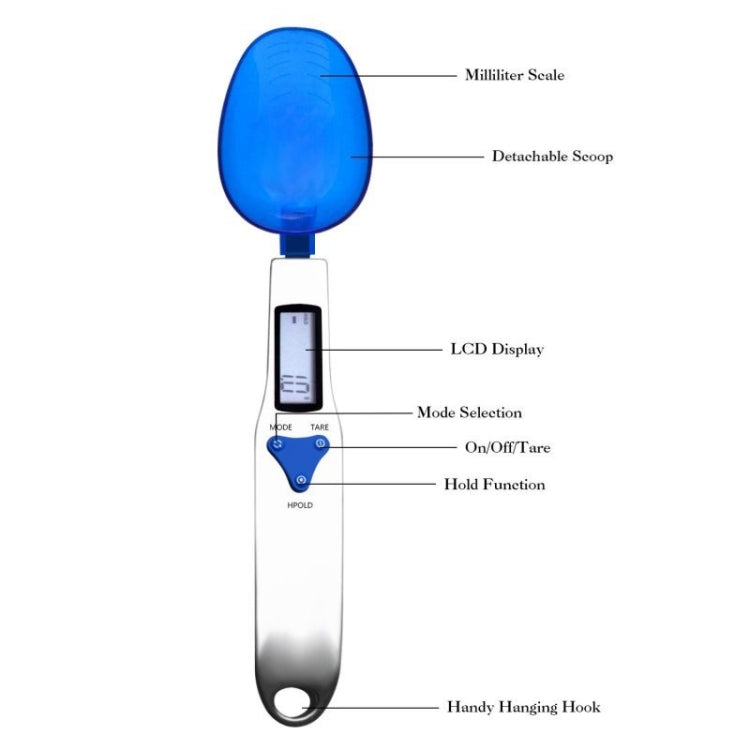 300g / 0.1g Kitchen Scale Electronic Measuring Spoon Scale With Three Spoons - Kitchen Scales by PMC TechLife | Online Shopping South Africa | PMC TechLife