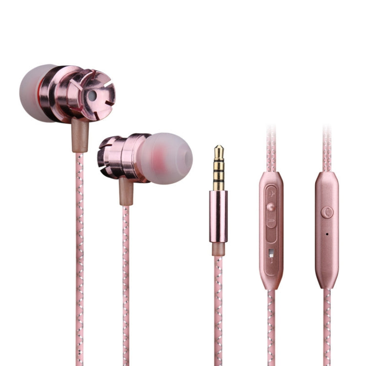 2 PCS EN500 3.5mm Plug Snake Pattern In-Ear Phone Earphone(Rose Gold) - In Ear Wired Earphone by PMC TechLife | Online Shopping South Africa | PMC TechLife