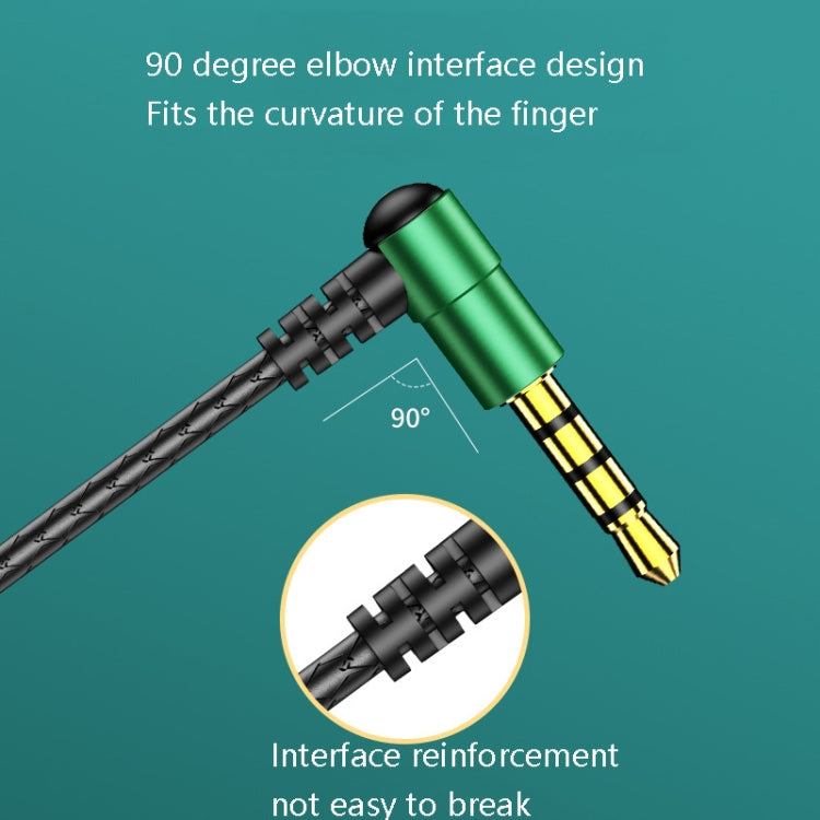 TS6800 3.5mm Metal Elbow Noise Cancelling Wired Game Earphone(Black) - Normal Style Earphone by PMC TechLife | Online Shopping South Africa | PMC TechLife
