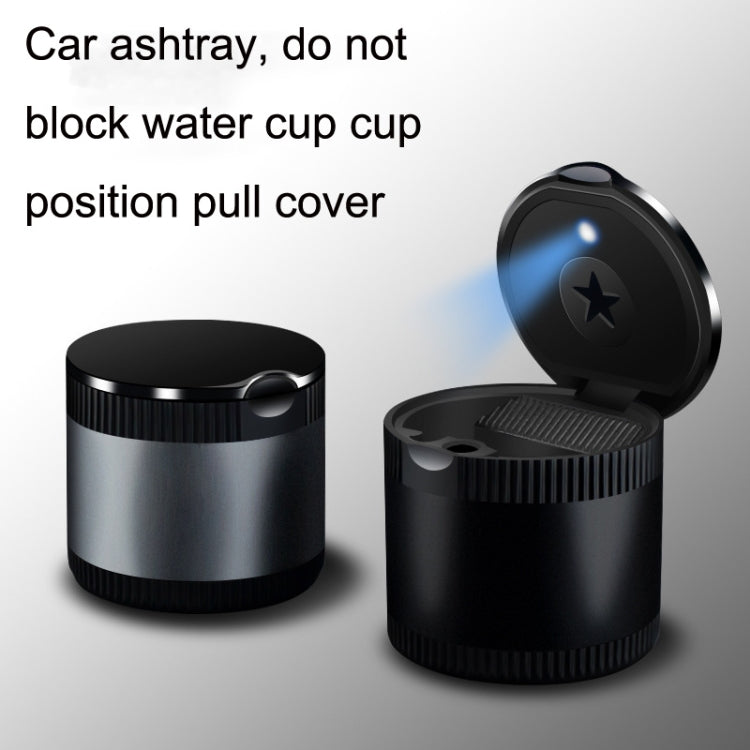 Car Ashtray With LED Ambient Light(Black) - Ashtrays by PMC TechLife | Online Shopping South Africa | PMC TechLife
